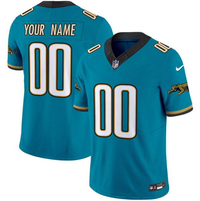 Youth Jacksonville Jaguars Active Player Custom Teal 2024 F.U.S.E. Prowler Throwback Vapor Limited Football Stitched Jersey